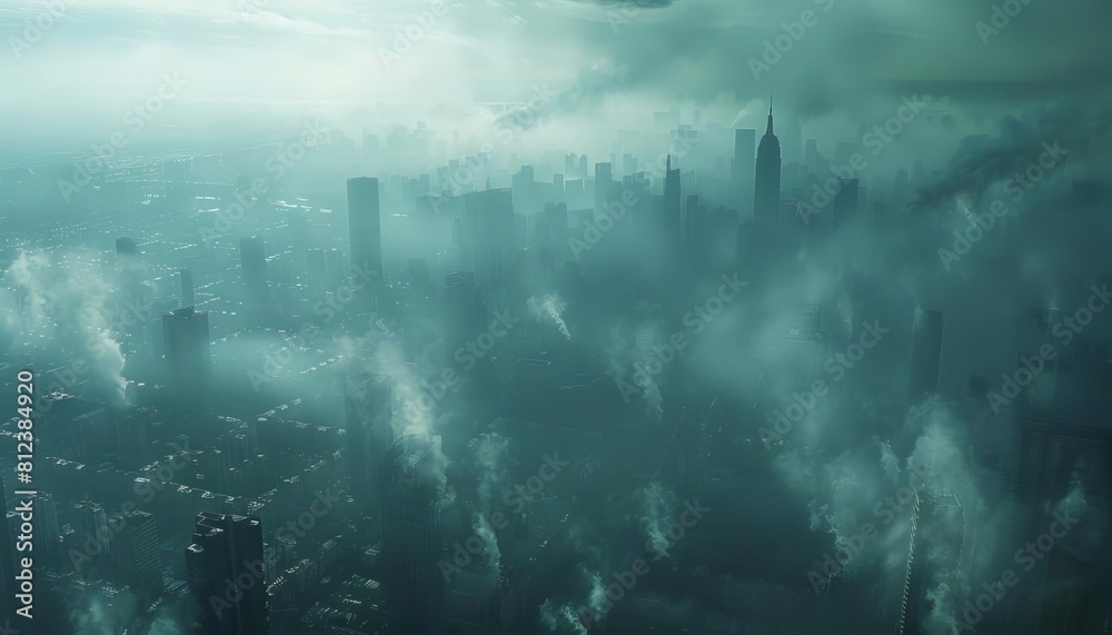 A creative take on a weather forecast where smog levels are predicted instead of temperature and precipitation A creative take on a weather forecast where smog levels are predicted instead of temperature and precipitation