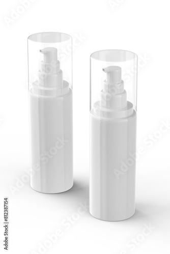 Blank Cosmetic Packaging tube bottle Isolated 3d rendering 