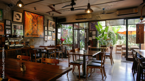 Indulge in the inviting ambiance of a cafe and bistro, with cozy seating and mouthwatering cuisine.