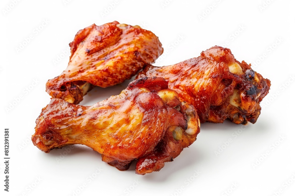 grilled chicken on a white background