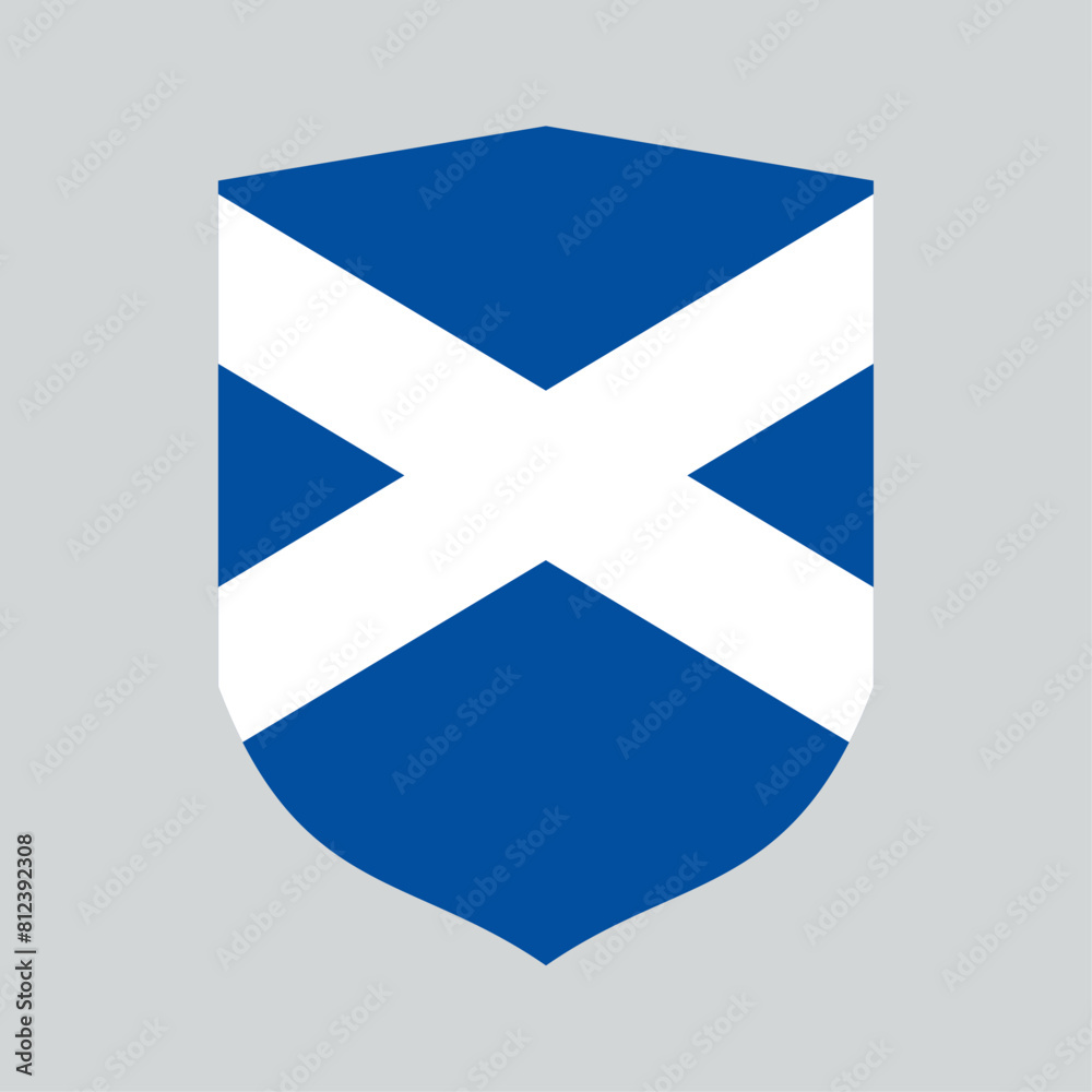 Obraz premium Scotland Flag in Shield Shape Frame