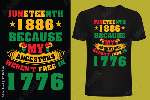 Happy Juneteenth day, Black History Month 19-06-1865. T-Shirt Vector Design Template, emancipation day celebrate Juneteenth since 1865 remember the past