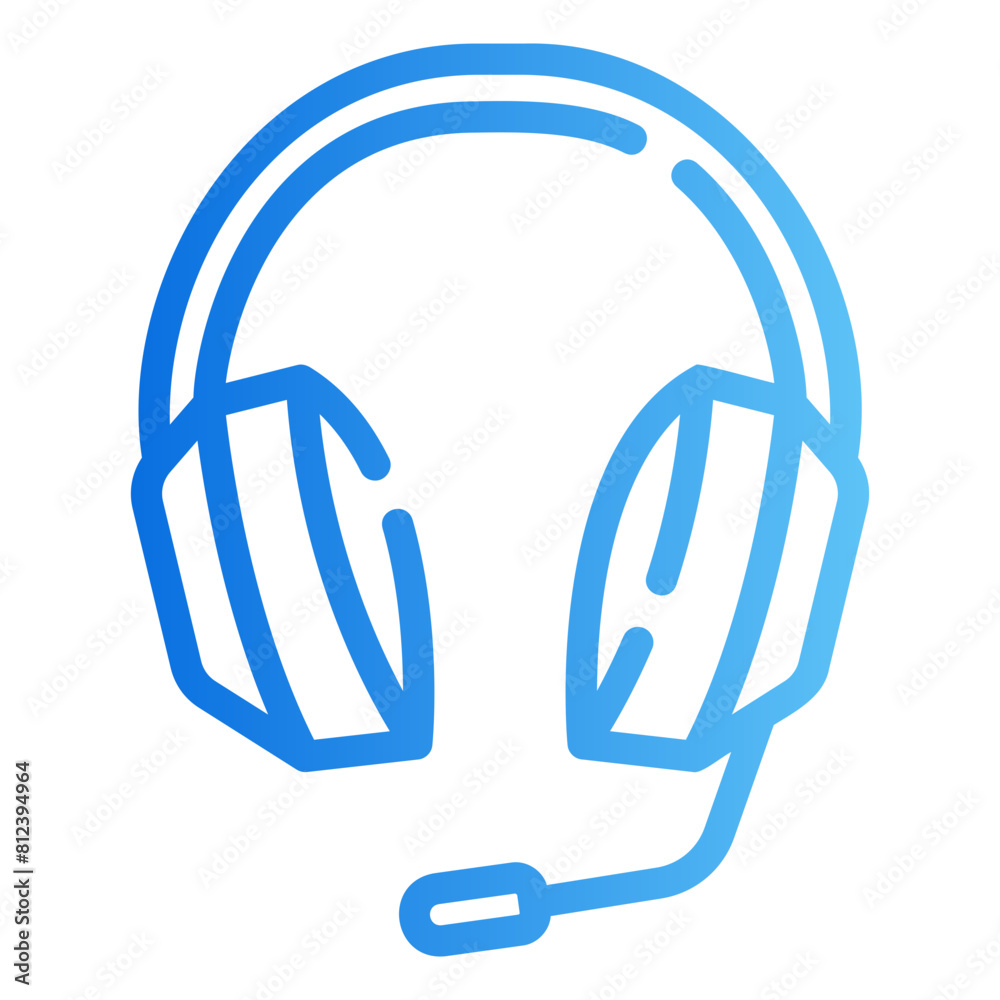 headphone gradient icon headphone gradient icon