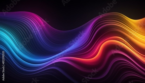 Infinite Intensity: Purple, Red, Yellow, Blue Banner on Dark Grainy Surface