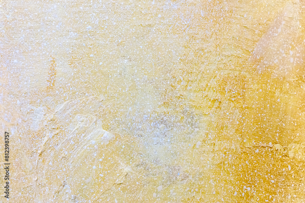 hand painted canvas light yellow textured background with white blobs. hand painted canvas light yellow textured background with white blobs.
