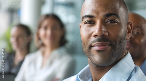 Confident Business Leader Delivering Presentation to Engaged Team in Modern Office Setting