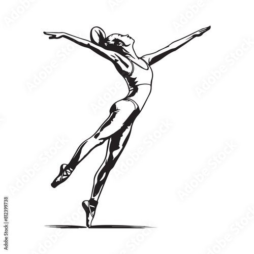 Artistic Gymnastics Vector Art, Icons, and Graphics Isolated On white