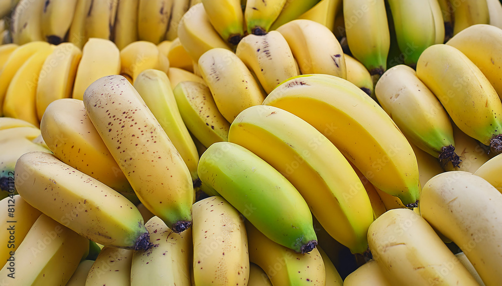 close up fresh bananas