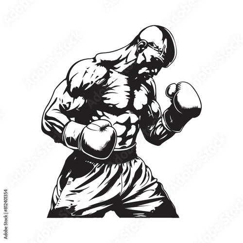 Bale Boxer Image vector. Illustration of a boxer on white background