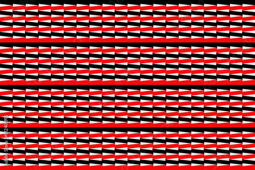 Triangle shape form a pattern on black and red background