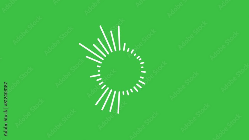 Circle audio waves on green screen animation (Chroma key). Circle audio waves on green screen animation (Chroma key).