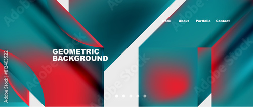 Colorful gradients with abstract geometric shapes. Vector Illustration For Wallpaper, Banner, Background, Card, Book Illustration, landing page