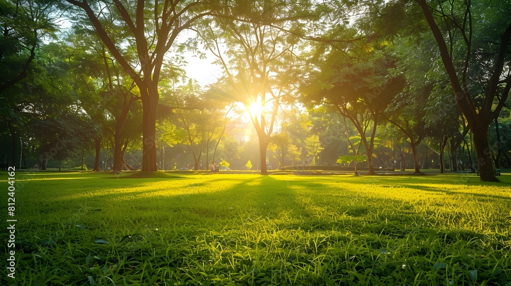 Tranquil Forest Path in Warm Sunlit Landscape of Natural Beauty Tranquil Forest Path in Warm Sunlit Landscape of Natural Beauty