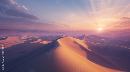 sunrise over the desert