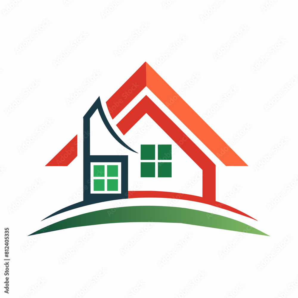 Real estate logo. Modern and simple house vector icon illustration
Real estate logo. Modern and simple house vector icon illustration