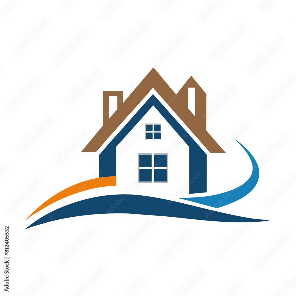 Real estate logo. Modern and simple house vector icon illustration
Real estate logo. Modern and simple house vector icon illustration
