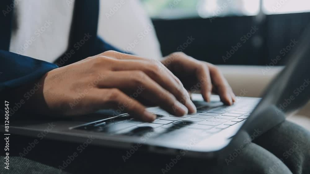 Woman working at home office hand on keyboard close up Woman working at home office hand on keyboard close up
