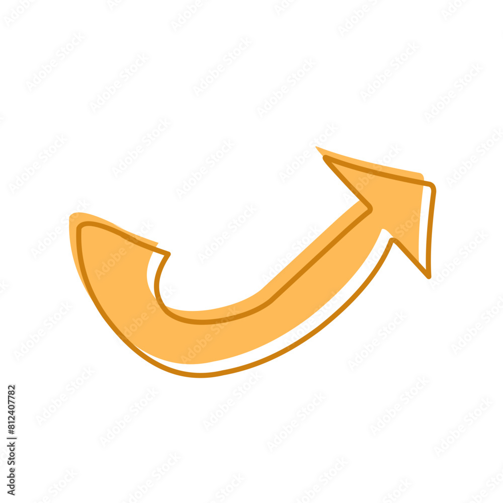 organic arrow shape