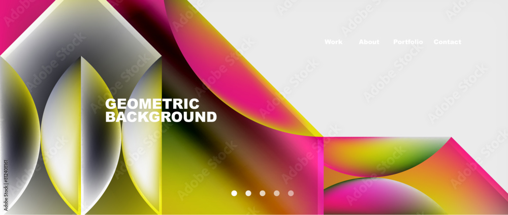 Minimal geometric web site page template design. Vector Illustration For Wallpaper, Banner, Background, Card, Book Illustration, landing page Minimal geometric web site page template design. Vector Illustration For Wallpaper, Banner, Background, Card, Book Illustration, landing page