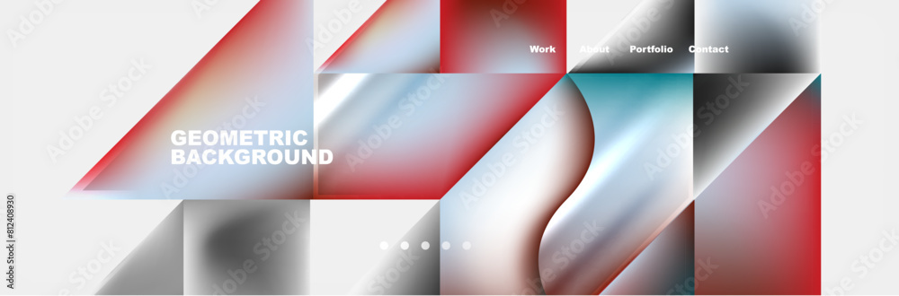 Fototapeta premium Glassmorphism geometric abstract background. Vector Illustration For Wallpaper, Banner, Background, Card, Book Illustration, landing page