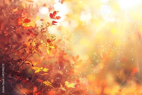 Art autumn sunny nature background