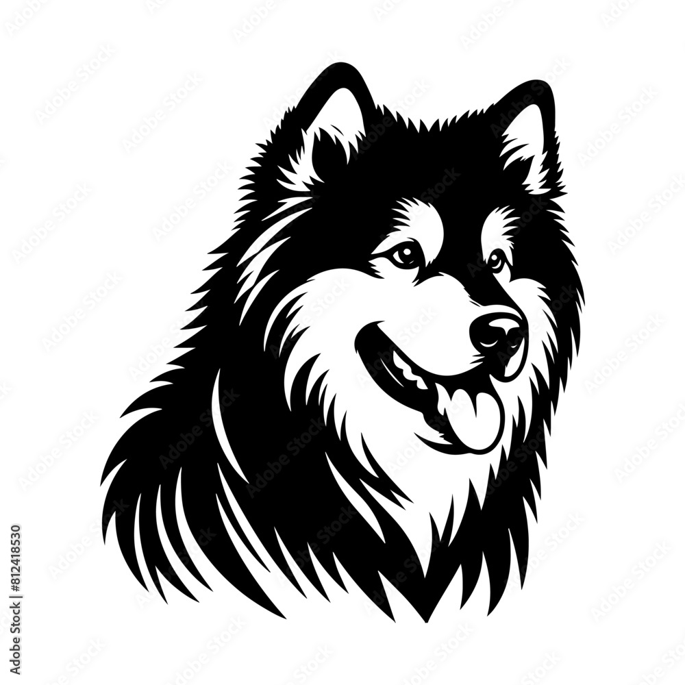 Vector Alaskan Malamute Silhouette - A Stunning Tribute to Canine Elegance and Strength- Alaskan Malamute Illustration- Minimalist Alaskan Malamute vector. Vector Alaskan Malamute Silhouette - A Stunning Tribute to Canine Elegance and Strength- Alaskan Malamute Illustration- Minimalist Alaskan Malamute vector.