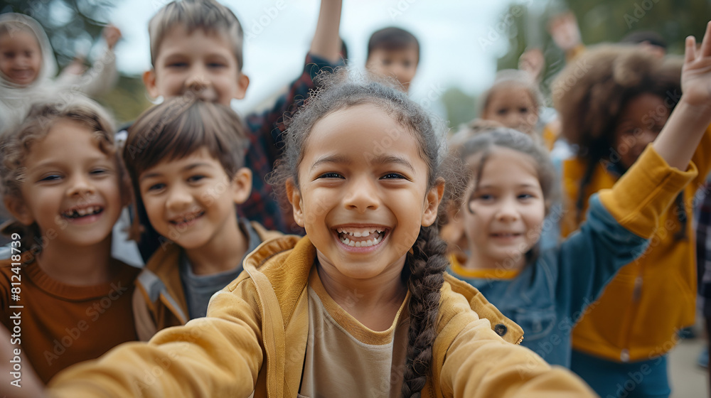 A broad group of cheerful, pleasant, and happy multiethnic children. A broad group of cheerful, pleasant, and happy multiethnic children.