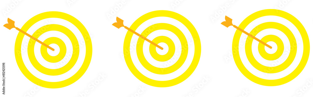 target goal with arrow isolated on white background icon symbol flat vector illustration target goal with arrow isolated on white background icon symbol flat vector illustration