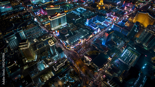 An aerial picture of the Las Vegas Strip © Desinage
