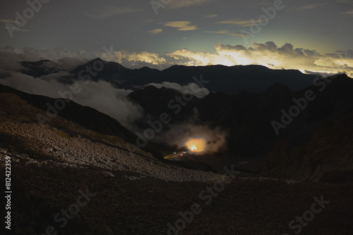 夜の山岳