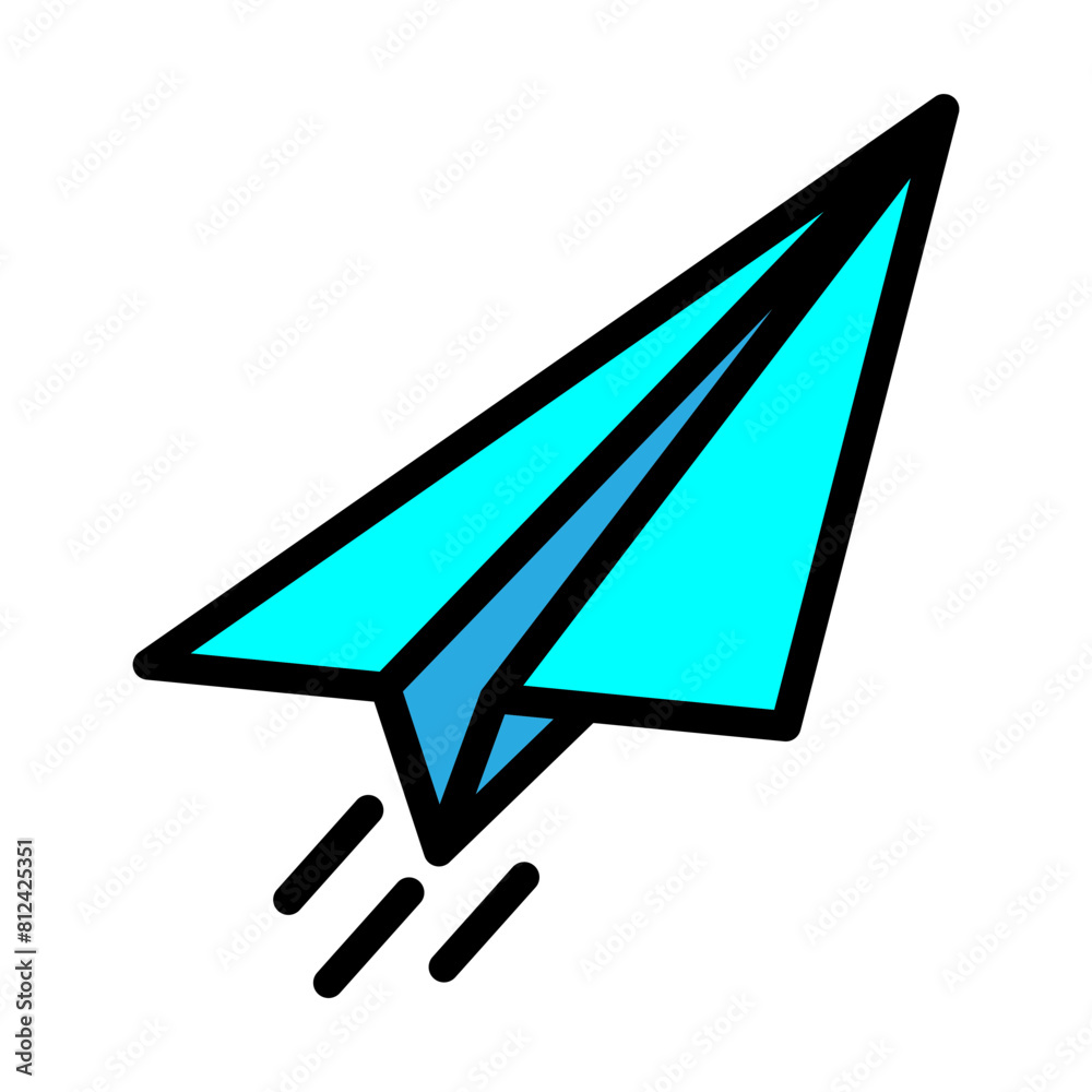 Paper Plane Line Filled Icon Design Paper Plane Line Filled Icon Design