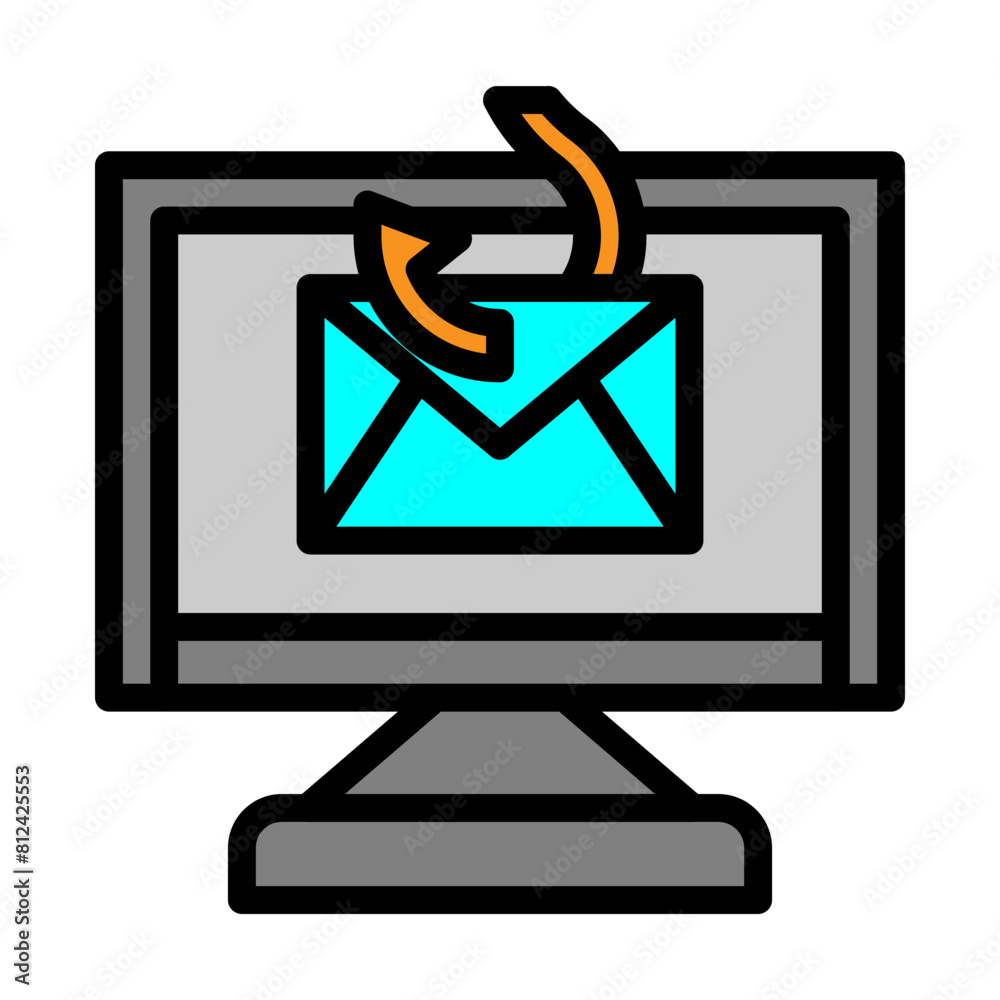 Phishing Line Filled Icon Design Phishing Line Filled Icon Design
