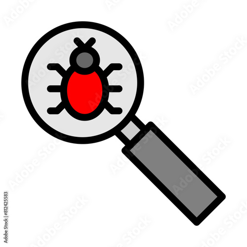 Search Line Filled Icon Design