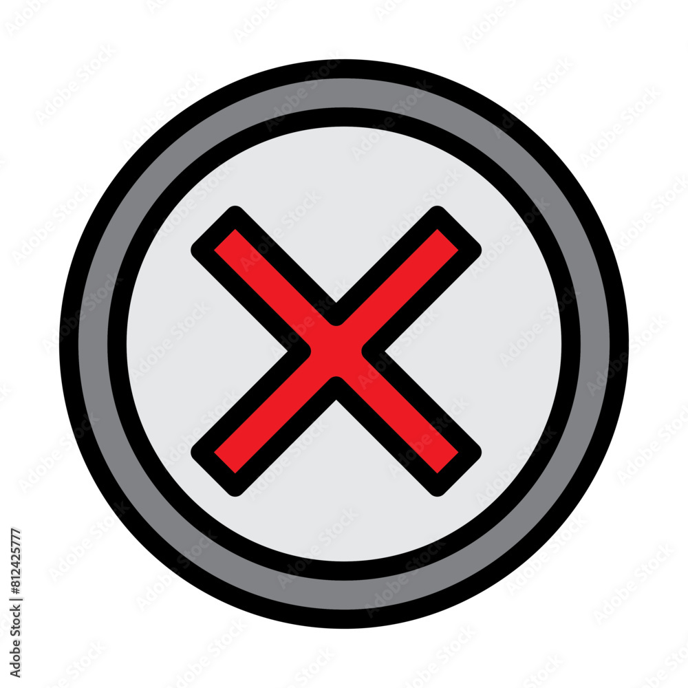 Obraz premium cross Filled Line Icon Design