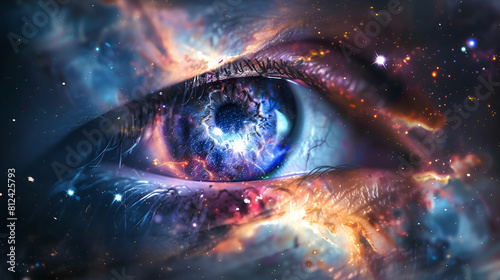 open eye in the cosmos photo