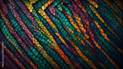 Abstract Background With Colorful Snake Scale Theme