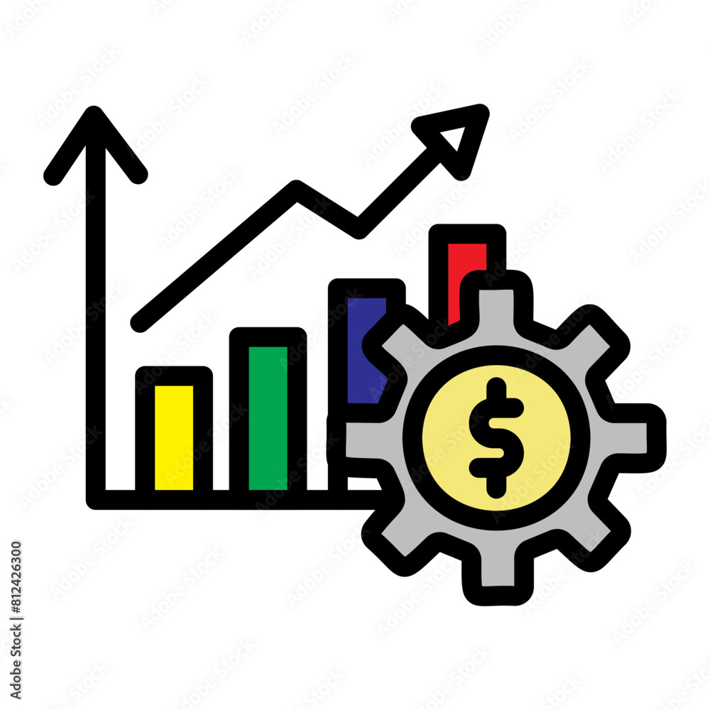 Revenue Filled Line Icon Design Revenue Filled Line Icon Design