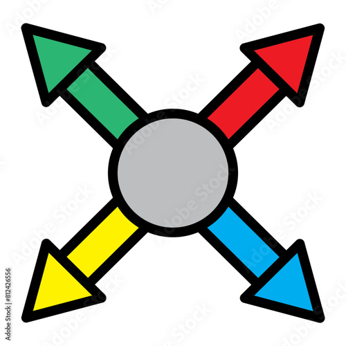 Movement Filled Line Icon Design