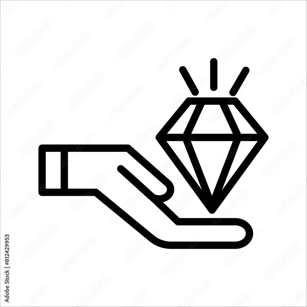 Diamond icon vector for web, computer and mobile app Diamond icon vector for web, computer and mobile app