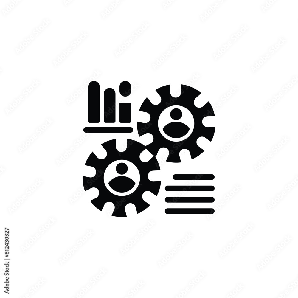 Operations management icon. Solid icon collection. Operations management icon. Solid icon collection.