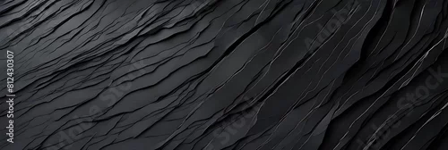Panel kuchenny z motywem  Dark grey black slate texture background. Black stone texture. Black granite slabs background 