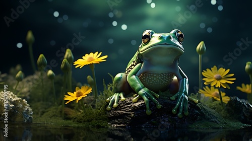 A person advocating for the protection of endangered amphibian species for Earth Day. photo