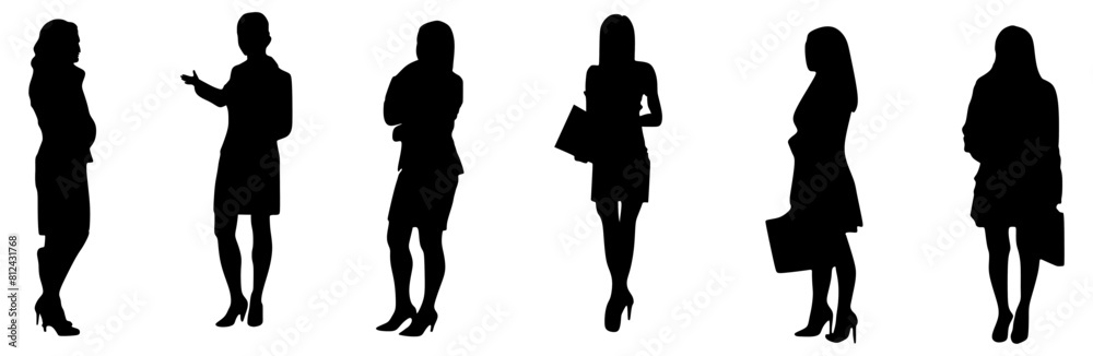 silhouette of a woman, office employees silhouette of a woman, office employees