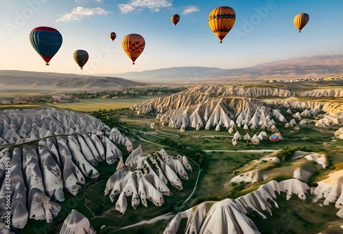 Majestic Heights: Witnessing Cappadocia's Beauty from Hot Air Balloon Perspectives photo