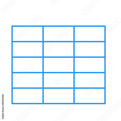 Simple accordion style data table layout template,vector