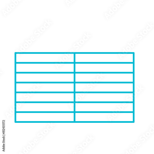 Simple accordion style data table layout template,vector