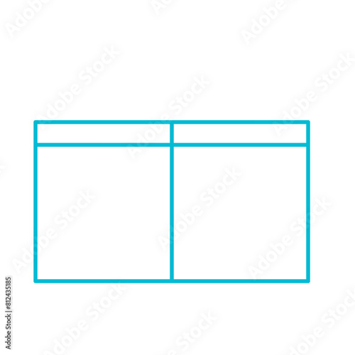 Simple accordion style data table layout template,vector