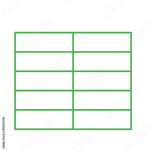 Simple accordion style data table layout template,vector