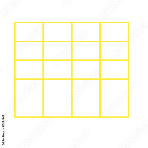 Simple accordion style data table layout template,vector