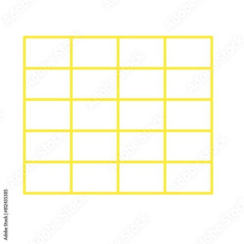 Simple accordion style data table layout template,vector